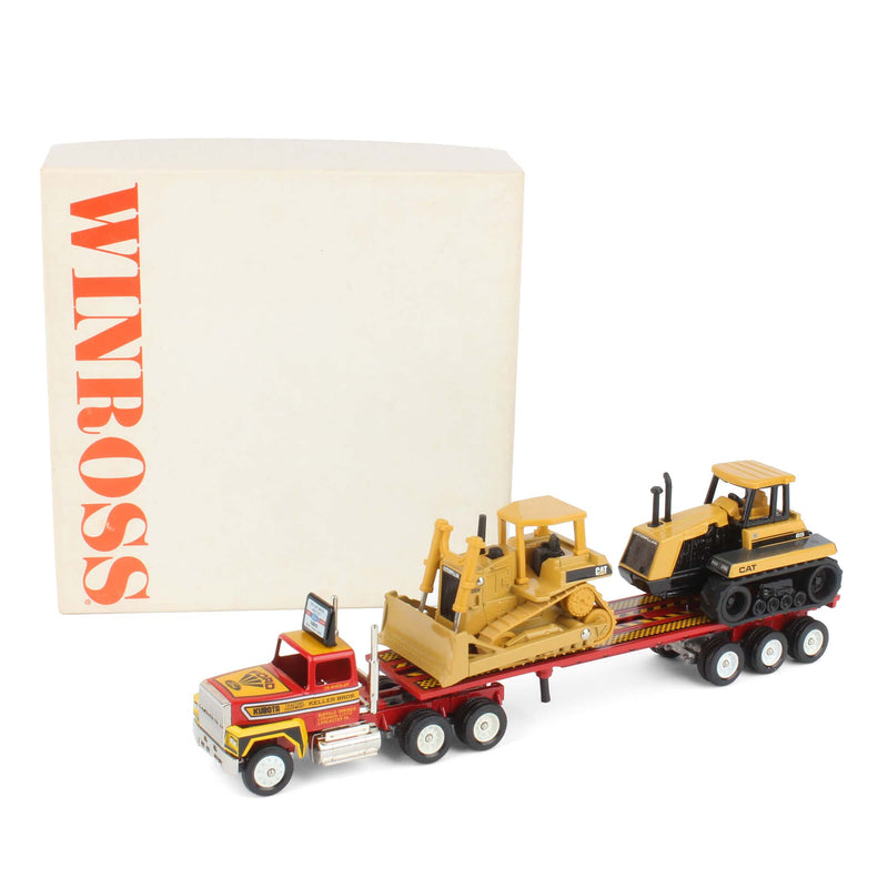 1/64 Winross Semi Truck with Caterpillar 65 Tractor & D6H Dozer, Keller Brothers Ford