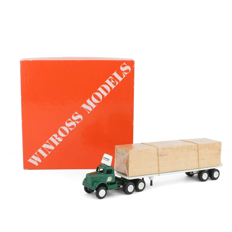 1/64 Lombard Semi Truck with wood load flat bed trailer by Winross