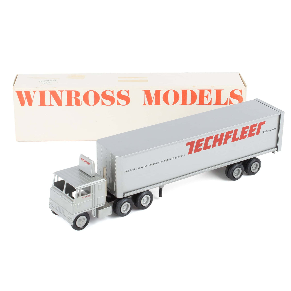 1/64 Truck by Winross, 1984 Techfleet Box Trailer — Outback Toys