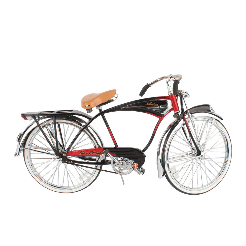 miniature schwinn bicycle This push handle easily is removed when the child learns how to ride alone 1/6 Schwinn Black Phantom Bicycle