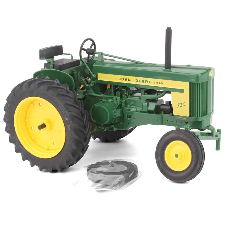 (B&D) 1/16 John Deere 720 Wide Front Diesel, Plastic by Yoder, 1989 Beaver Falls - Damaged Item, LOOSE