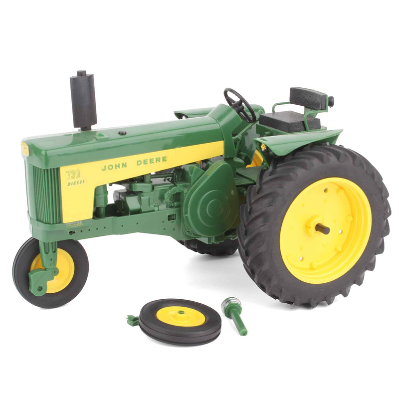 (B&D) 1/16 John Deere 730 Narrow Front Tractor by Yoder, 1987 Lafayette Show - Damaged Item; Loose, No Box