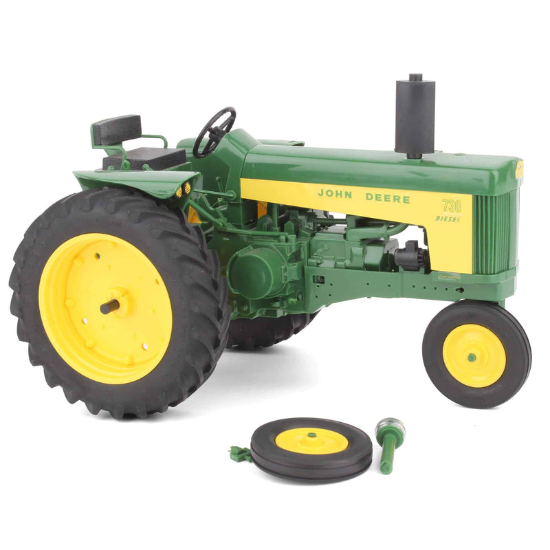 (B&D) 1/16 John Deere 730 Narrow Front Tractor by Yoder, 1987 Lafayette Show - Damaged Item; Loose, No Box