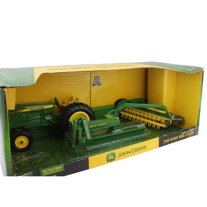 1/16 John Deere 2440 Tractor with Hay Rake & Blade by ERTL