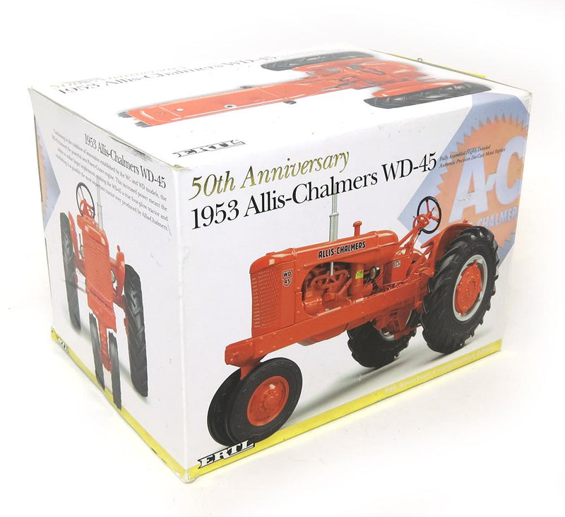 (B&D) 1/16 Allis Chalmers WD-45 Gas Tractor, 50th Anniversary, ERTL Precision Series - Damaged Box