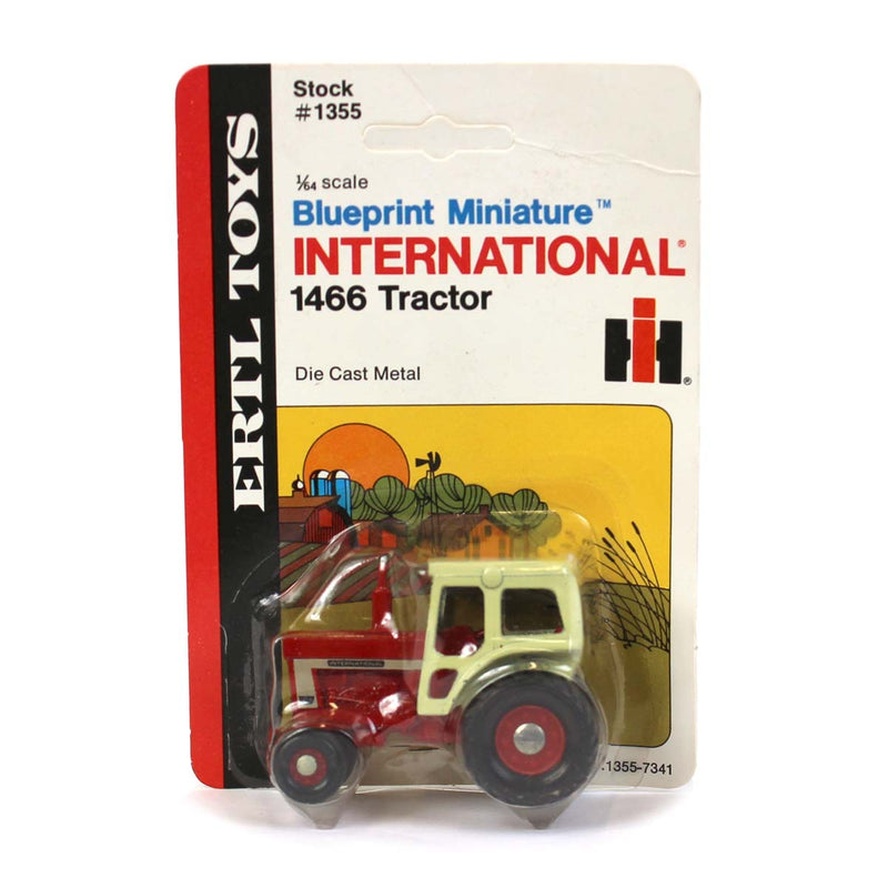 1/64 Blueprint Miniature International Harvester 1466 2-Wheel Drive Tractor with Cab by ERTL