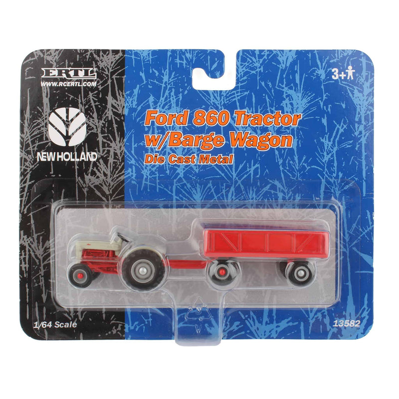 1/64 Ford 860 Tractor w/ Barge Wagon by ERTL
