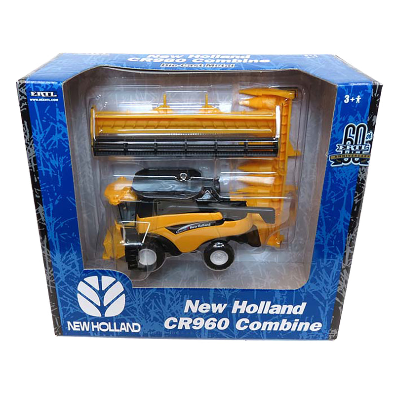 1/64 New Holland CR960 Combine with Corn & Grain Heads, 60th Anniversary Edition, by ERTL