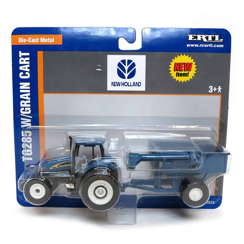 1/64 New Holland TG285 Tractor with Rear Duals and Grain Cart by ERTL