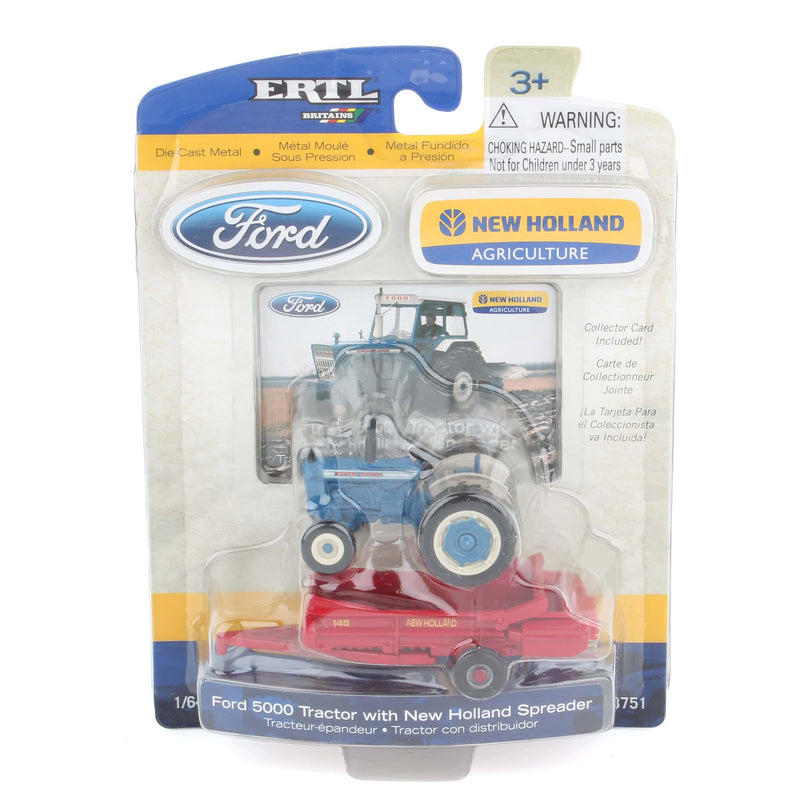 1/64 Ford 5000 with #145 New Holland Manure Spreader by ERTL