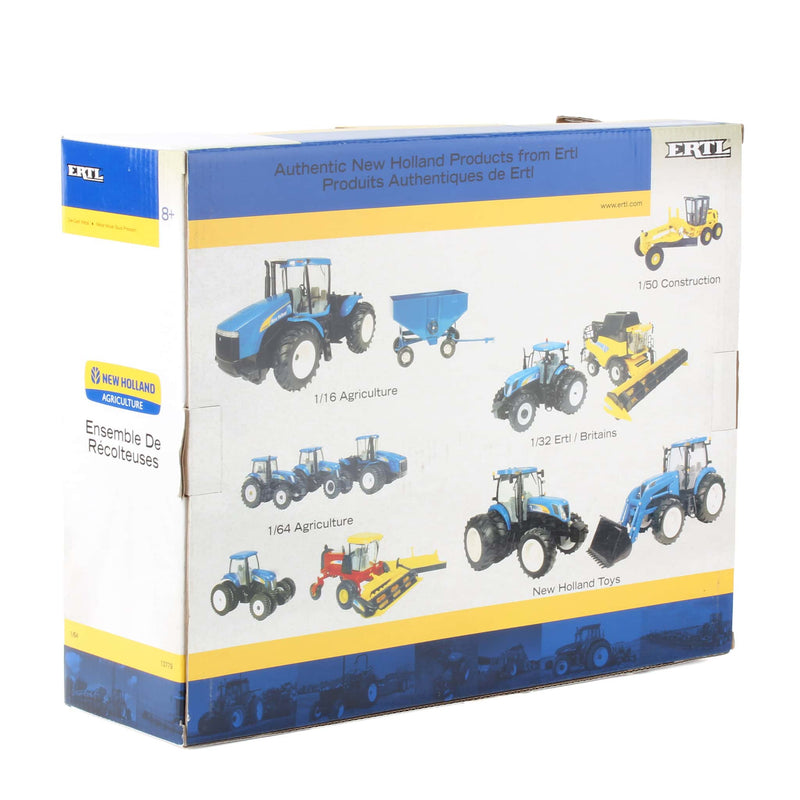 1/64 New Holland 4 Piece Harvesting Set by ERTL, CR9080, T8050, Grain cart & NH Semi