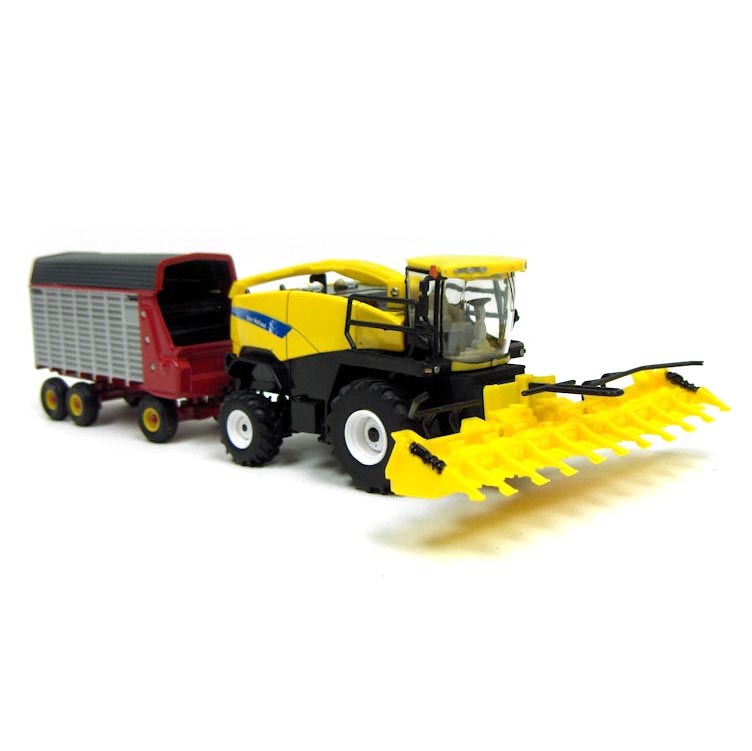 1/64 New Holland FR9090 SPFH Combine with 2 New Holland Forage Wagons by ERTL