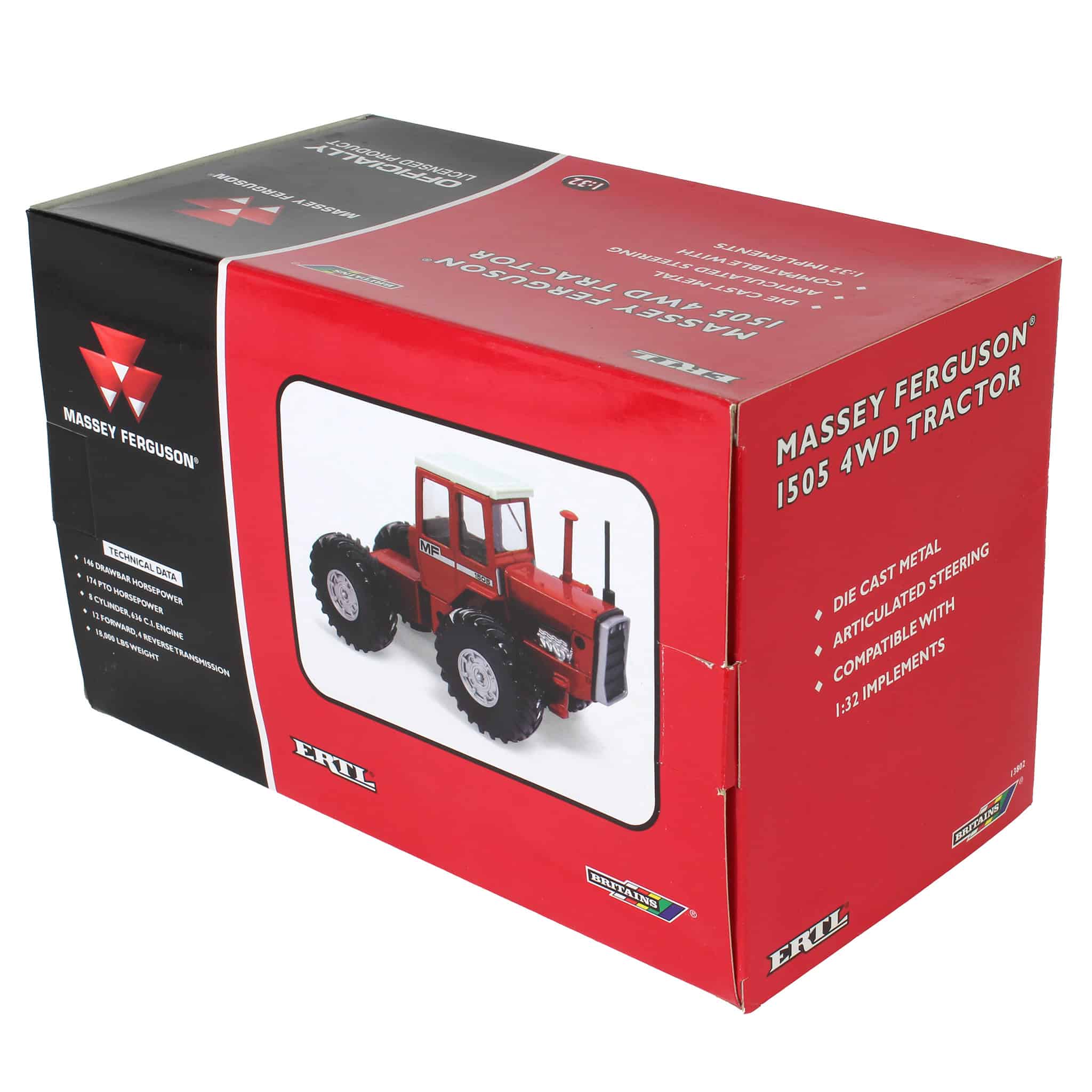 1/32 Massey Ferguson 1505 4WD Tractor with Large Singles by ERTL