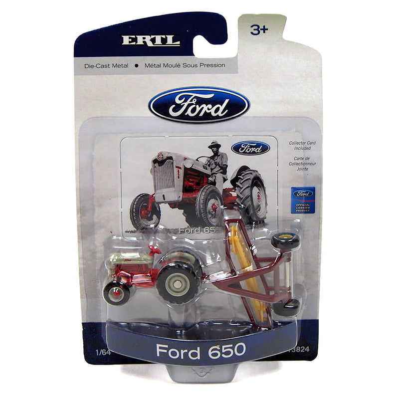 1/64 Ford 650 Tractor with Hay Rake by ERTL
