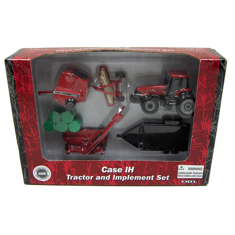 1/64 Case IH MX220 Tractor with Haying Implements Set by ERTL