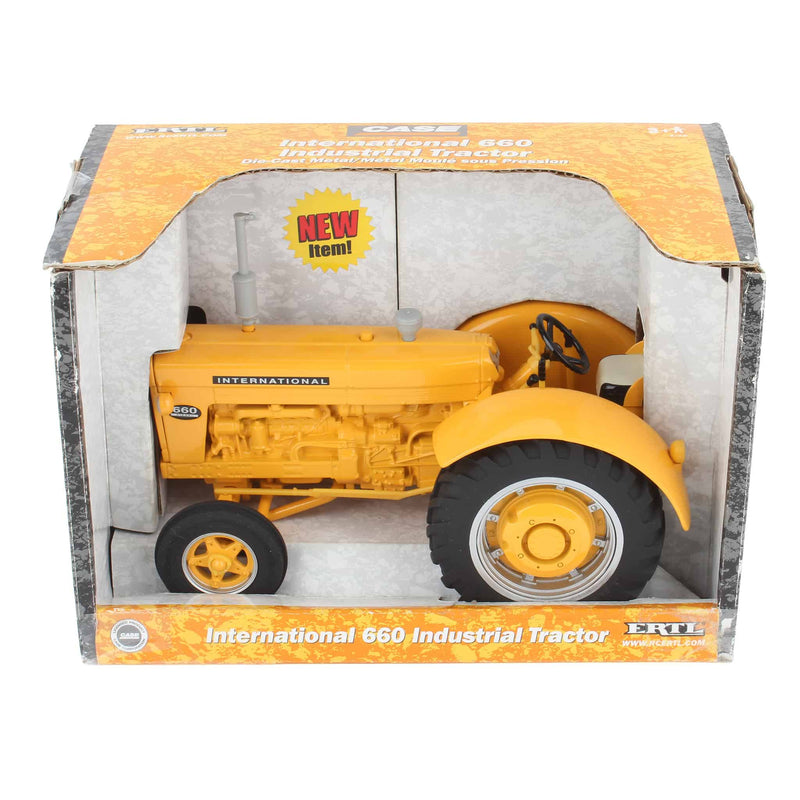 1/16 International Harvester 660 Industrial Diesel Tractor with Diecast Rear Rims by ERTL