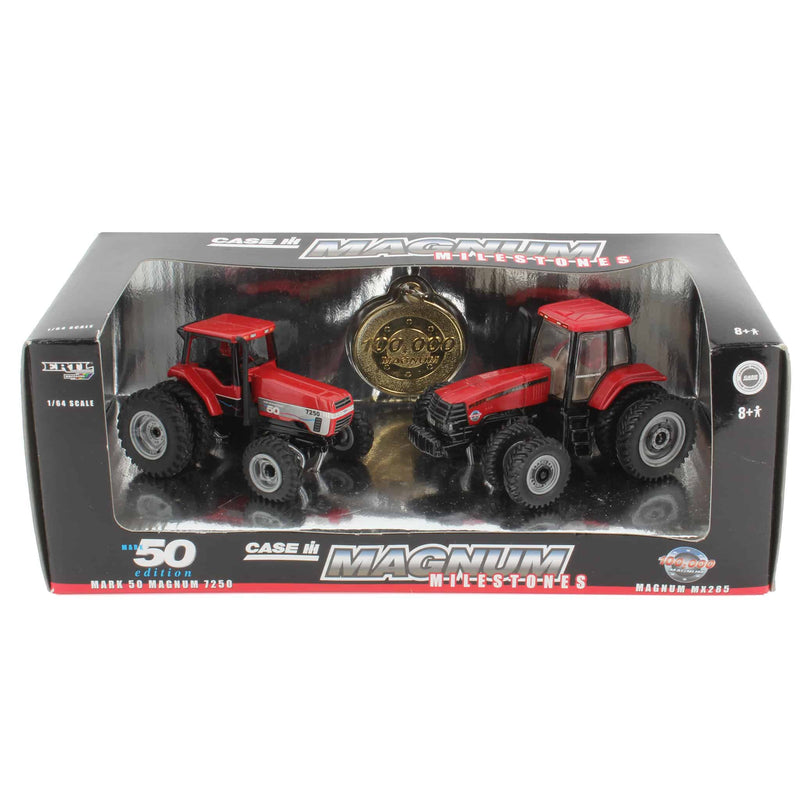 1/64 "Magnum Milestones" Case IH 100,000th Magnum 7250 Tractor & MX285 Tractor by ERTL