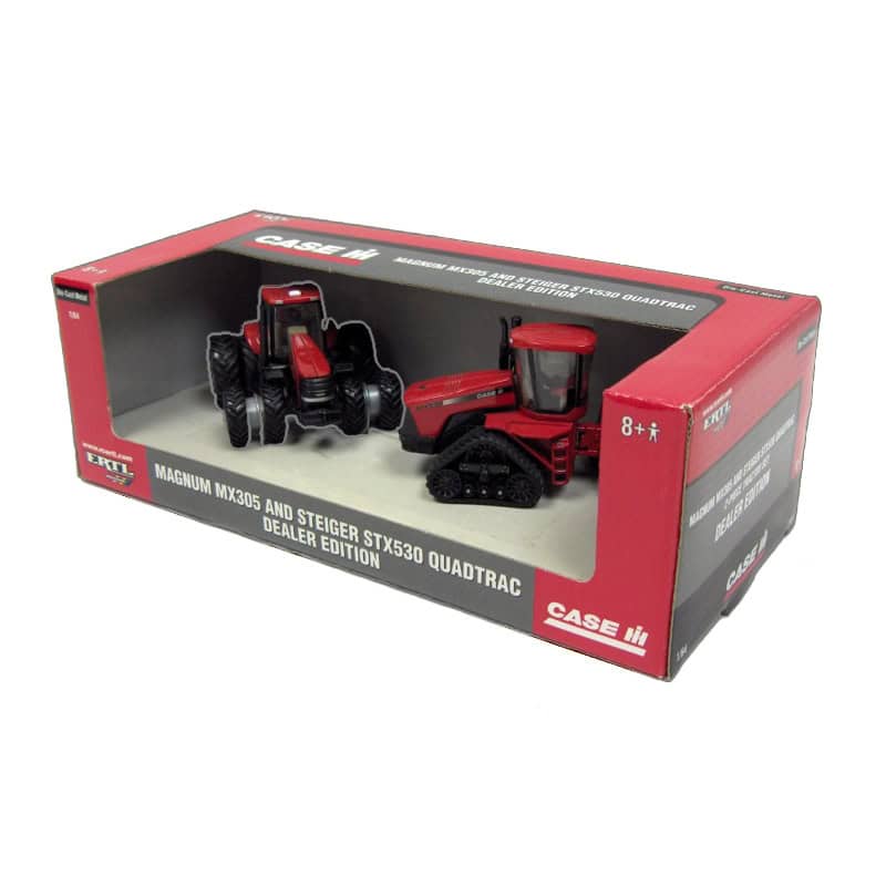 1/64 Dealer Edition Case IH MX305 Magnum & STX530 Quadtrac 2 Piece Set