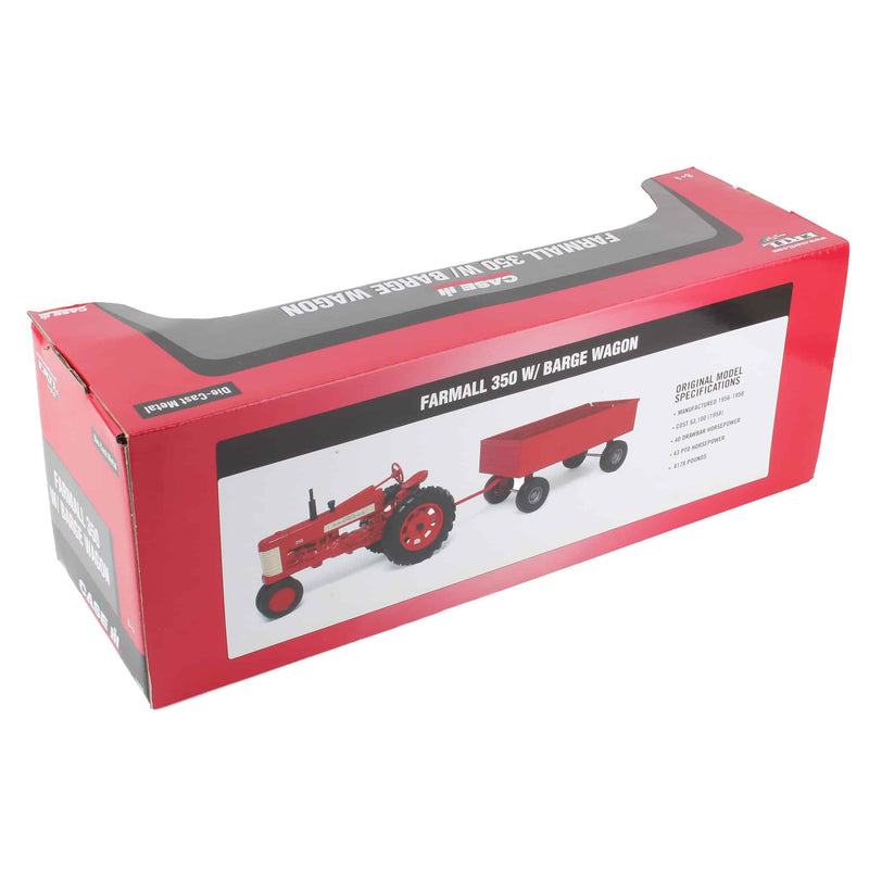 1/16 Farmall 350 Narrow Front Tractor with Barge Wagon by ERTL