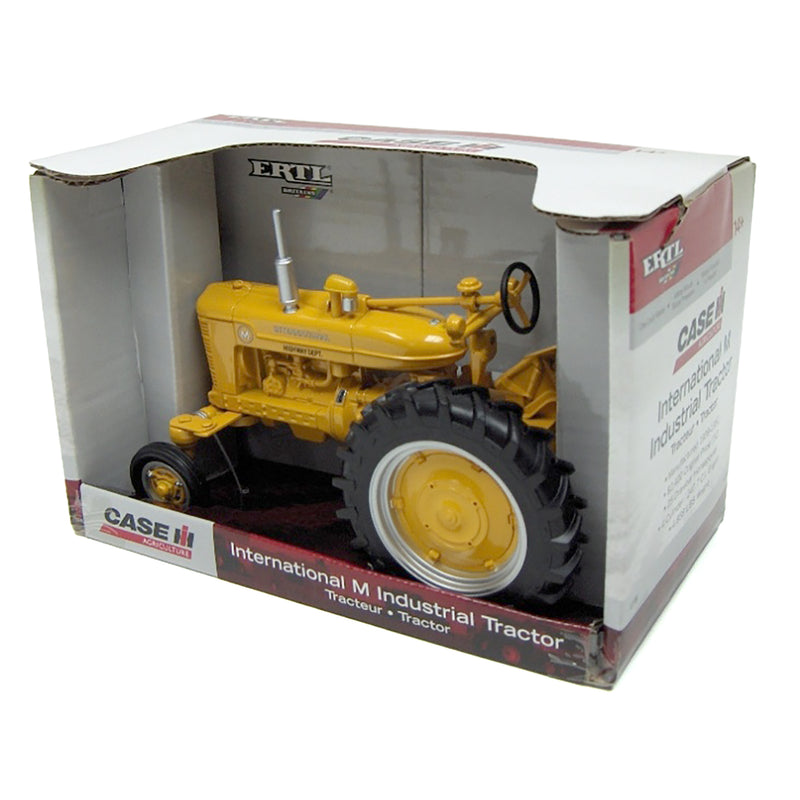 1/16 International Harvester M Industrial Yellow Tractor with Wide Front by ERTL