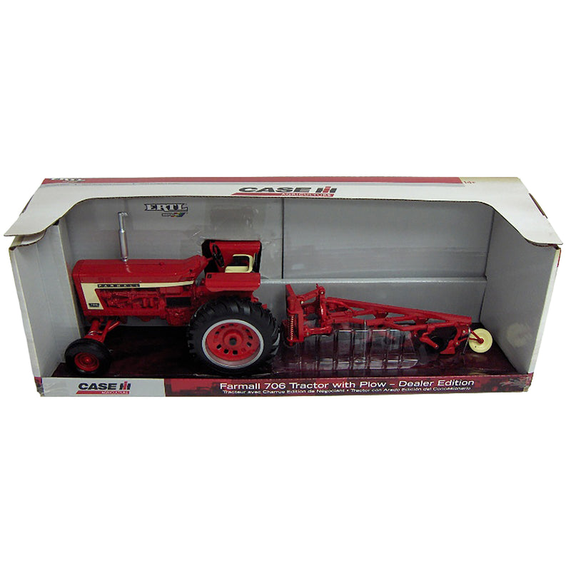 1/16 IH Farmall 706 Wide with 4-Bottom Plow Dealer Edition by ERTL