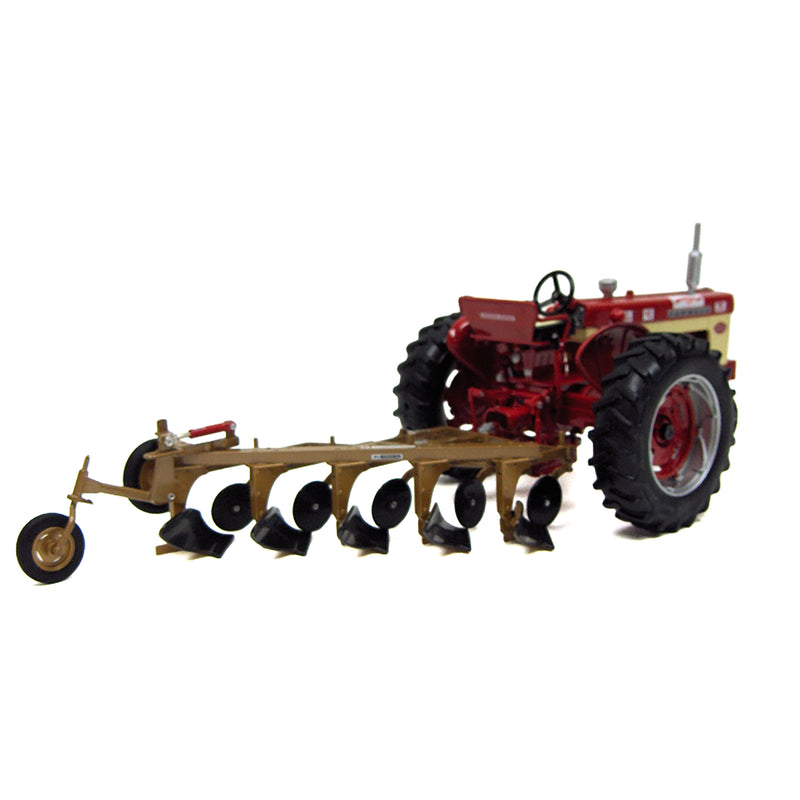 1/16 Farmall 560 Demo with Gold 5-Bottom Plow, 2008 National Farm Toy Museum Edition