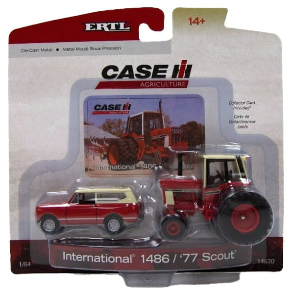 ミニカー Ertl International 1486 / 77 Scout 1/64 1/64 International Harvester 1486 & 1977 Scout 2 Piece Set