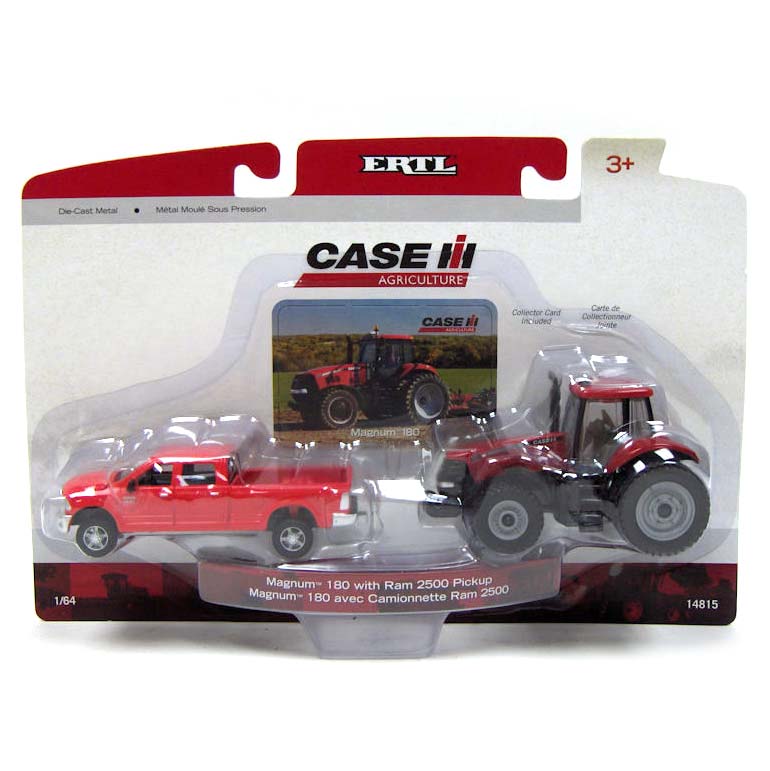 1/64 Dodge Ram 2500 Pickup Truck with Case IH Magnum 180 Tractor by ERTL