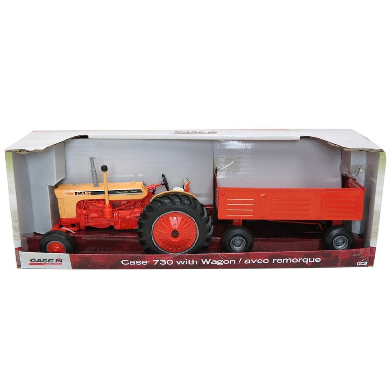 1/16 Case 730 Tractor with Wide Front & Barge Wagon by ERTL