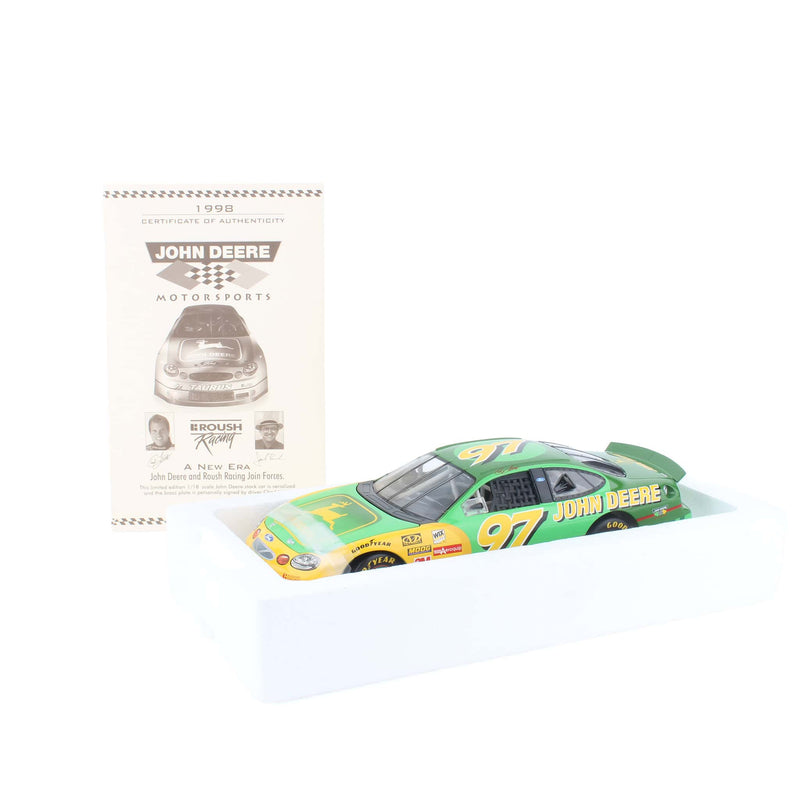 1/18 John Deere #97 NASCAR Signed Chad Little Rouch Racing Stock Car by ERTL