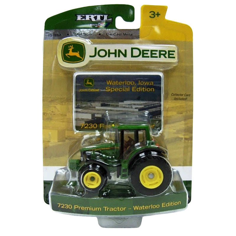 1/64 7230 Premium Waterloo John Deere Tractor with Duals & MFD by ERTL, Special Waterloo Edition