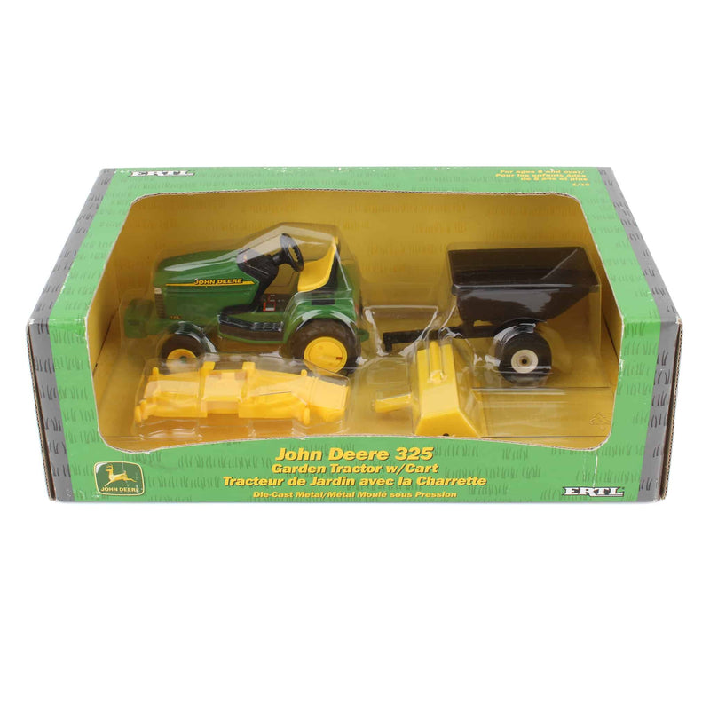 1/16 John Deere 325 Lawn Tractor with Cart, Deck, Tiller