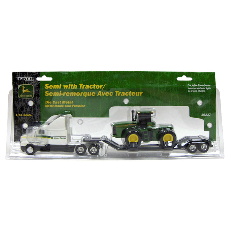 1/64 Kenworth T600B Semi Truck with Trailer & John Deere 9220 4WD Tractor by ERTL