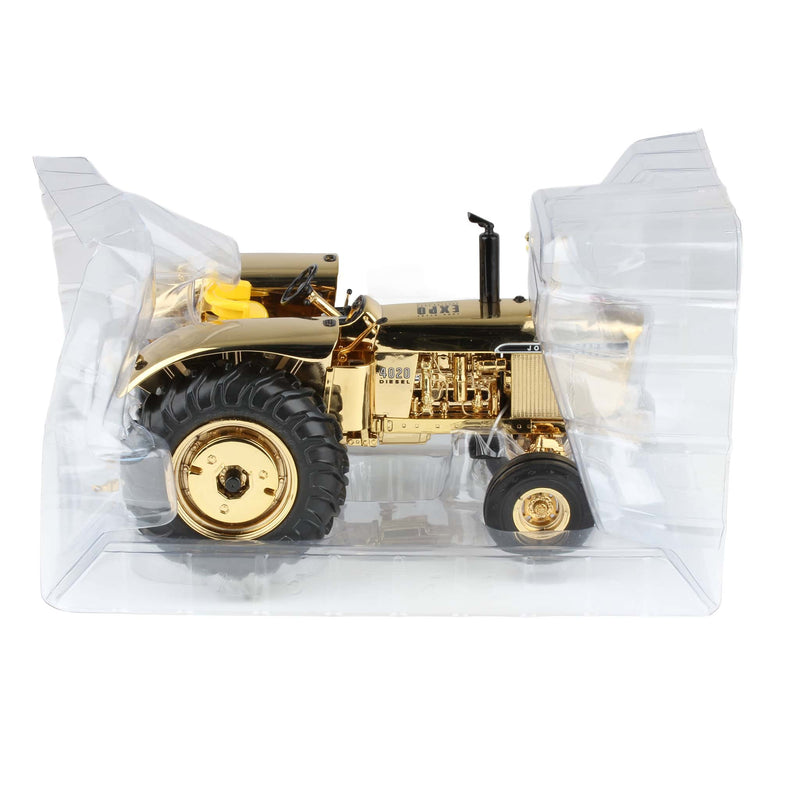 Gold Chrome ~ 1/16 John Deere 4020 Houston 2008 Dealer Incentive Award by ERTL, Precision Key Series #6