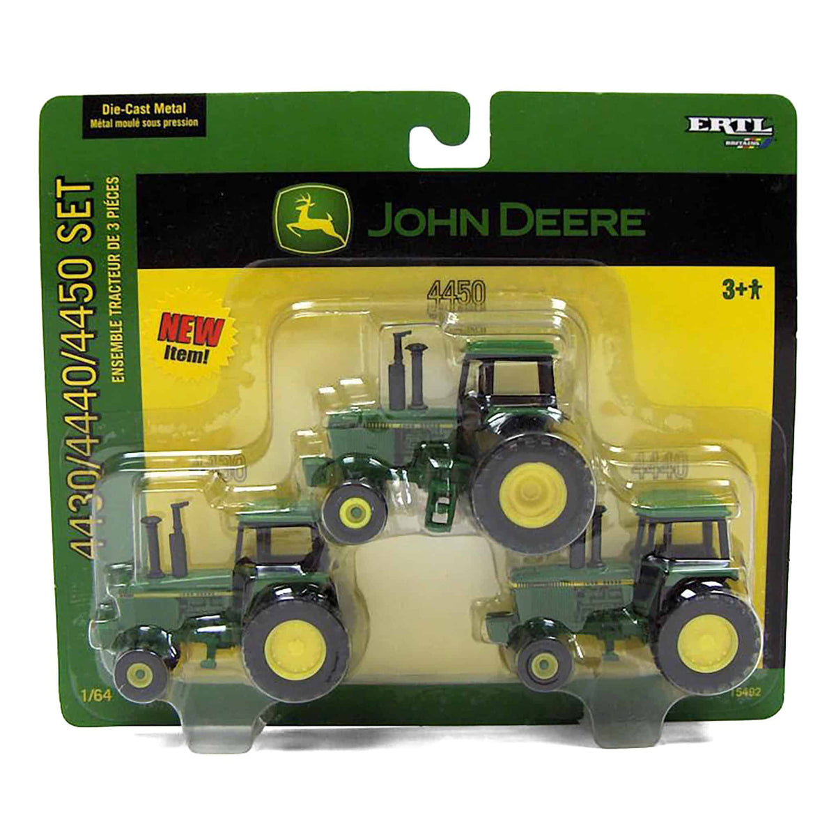 ミニカー JOHN DEERE 4430 4440 4450 TRACTOR 1/64 John Deere 4430, 4440 & 4450 3 Piece Tractor Set by ERTL