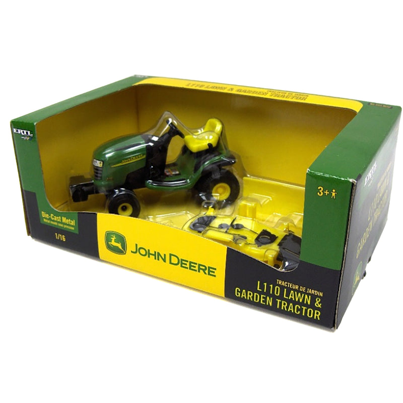 1/16 John Deere L110 Lawn & Garden Tractor with Mower Deck and Blade by ERTL