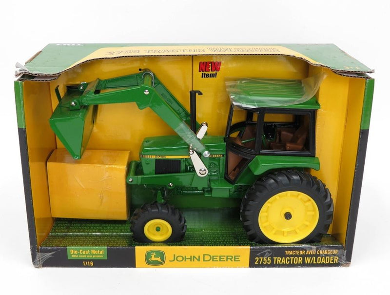 1/16 John Deere 2755 Diecast Tractor with Diecast Loader by ERTL