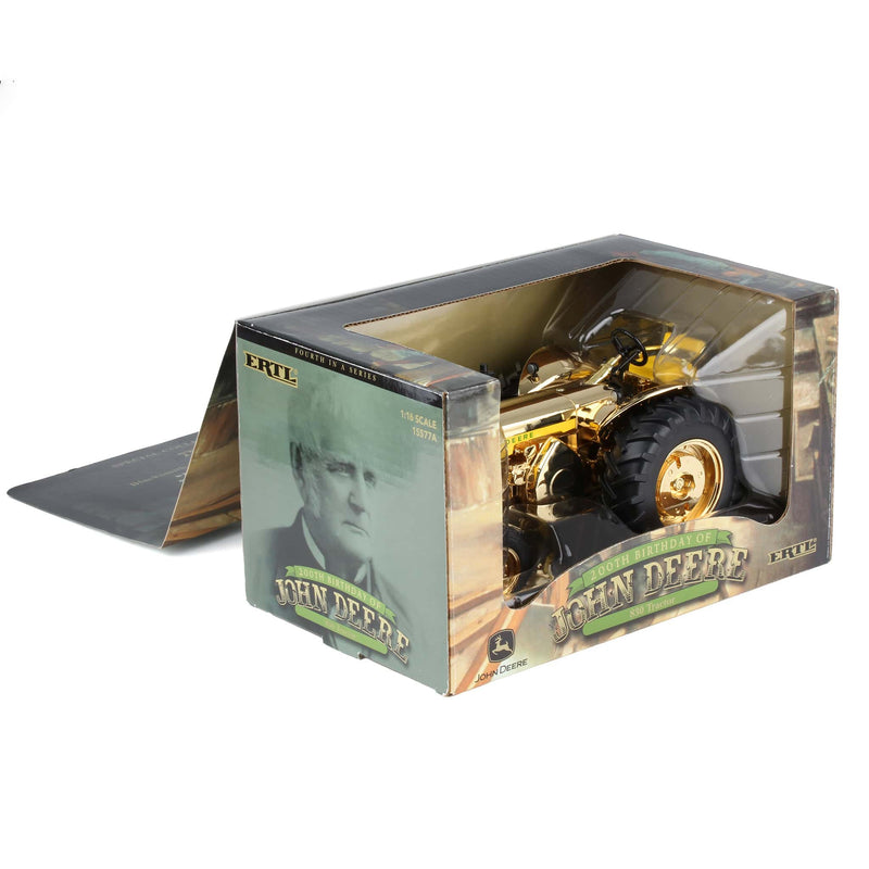 Gold Chrome ~ 1/16 John Deere 830 Tractor by ERTL, 200th JD Birthday Anniversary Series #4