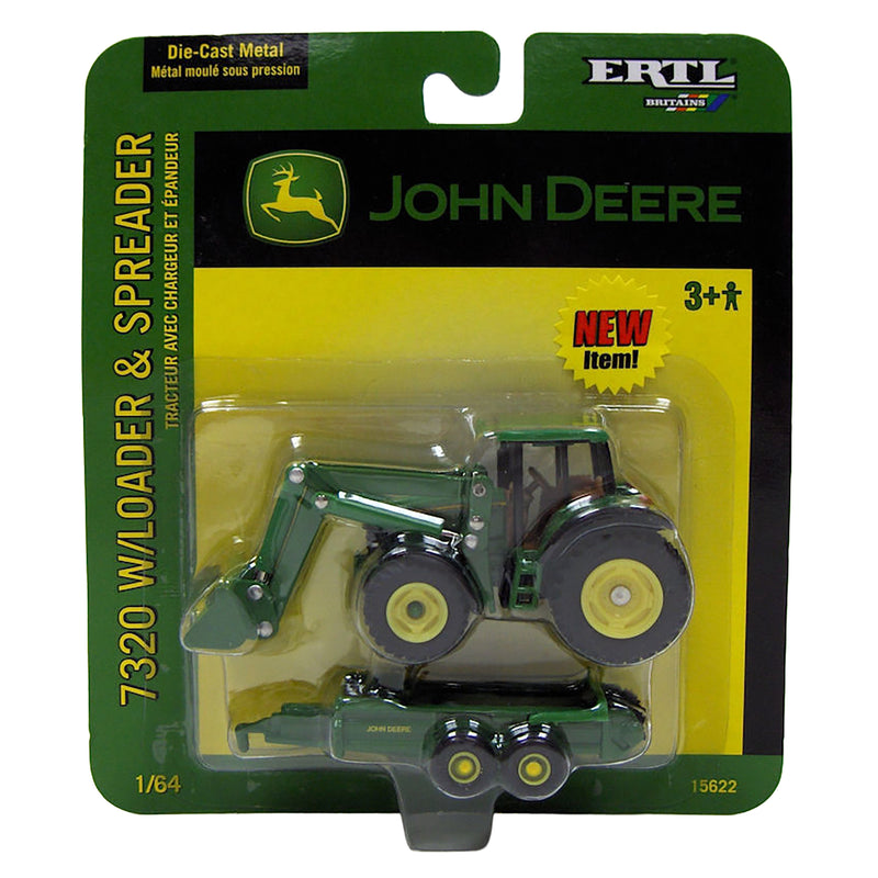 1/64 John Deere 7320 with Loader & Spreader by ERTL