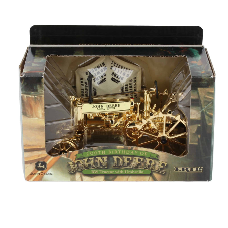 Gold Chase Unit ~ 1/16 John Deere BW Tractor with Umbrella by ERTL, Limited Edition 200th Anniversary