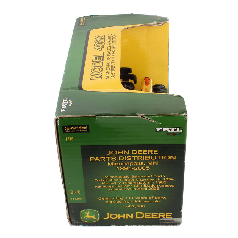 GOLD Chase Unit ~ 1/16 John Deere 4020 Tractor, Minneapolis Sales and Parts Special Edition, by ERTL
