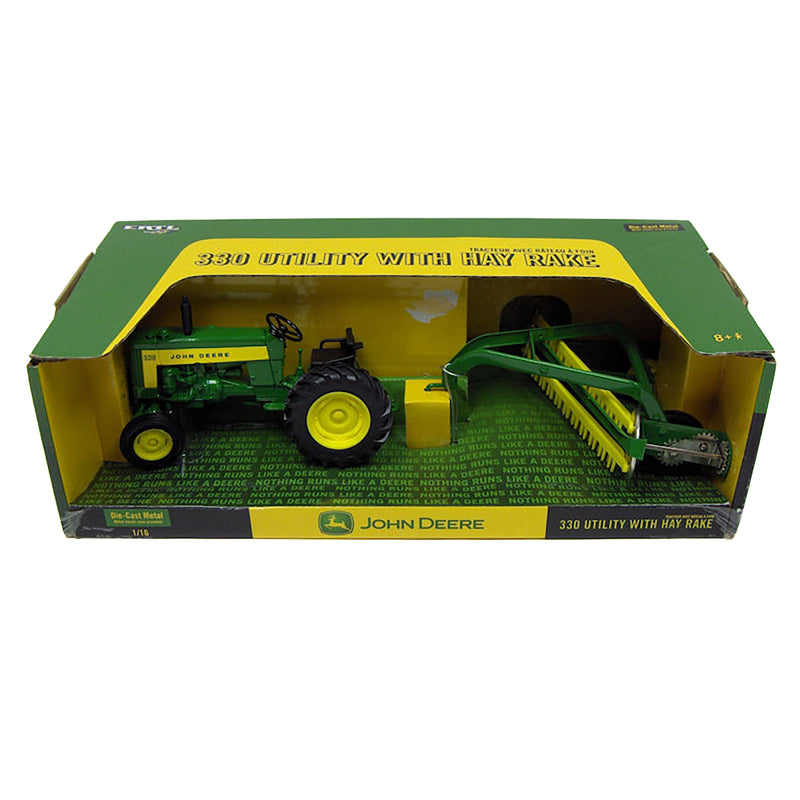 1/16 John Deere 330U Tractor with Hay Rake by ERTL