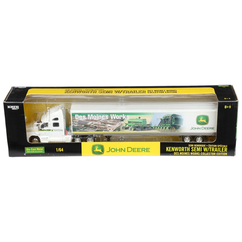 1/64 John Deere Kenworth Semi Truck with Box Trailer, Des Moines Works Collector Edition, 3rd in Series, by ERTL