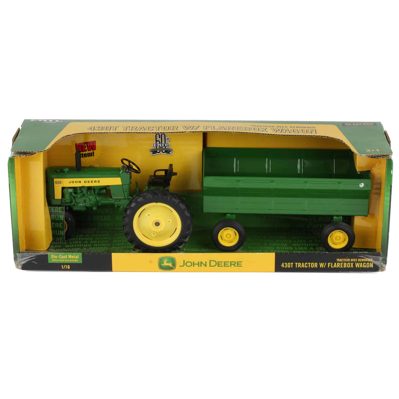 1/16 John Deere 430T Tractor with Flarebox Wagon by ERTL