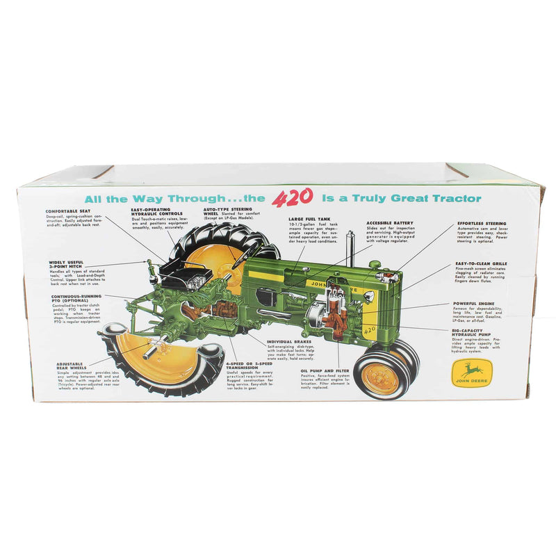 (B&D) 1/16 John Deere 420 Tractor with 4 Gang Disc, ERTL Precision Key Series #4 - Damaged Item