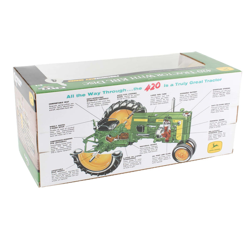 1/16 John Deere 420 Wide with 4 Gang Disc Harrow, Precision Key Series #4 by ERTL
