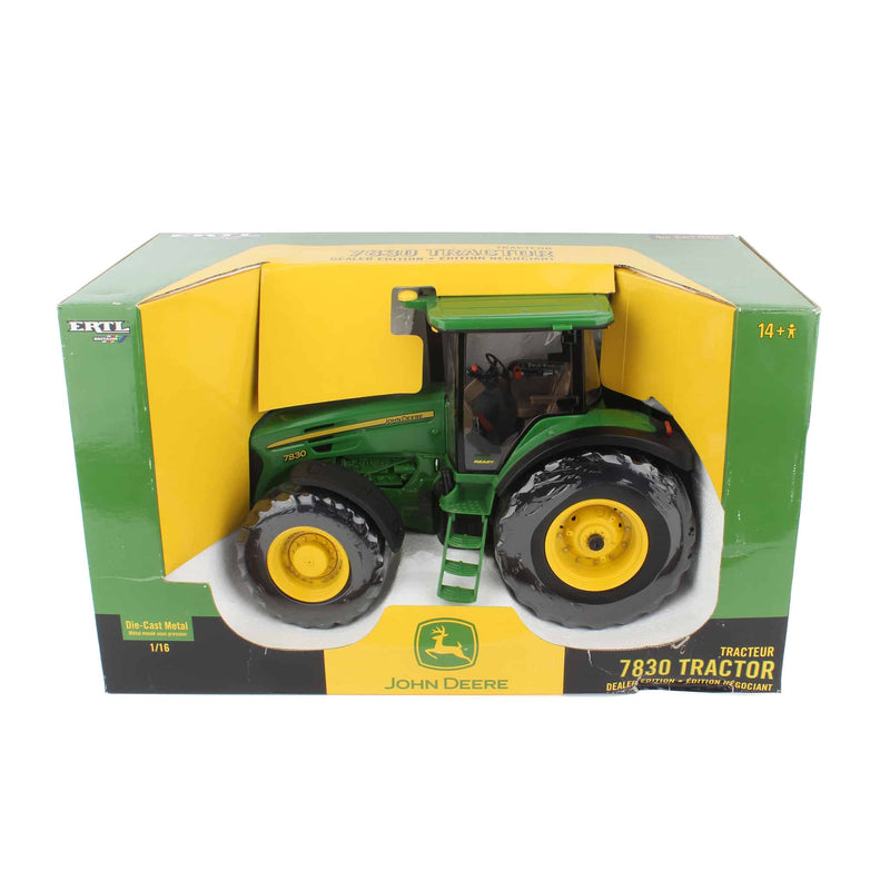 1/16 John Deere 7830 Tractor with Cab & MFD by ERTL, Dealer Edition