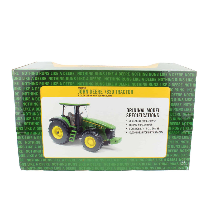 1/16 John Deere 7830 Tractor with Cab & MFD by ERTL, Dealer Edition