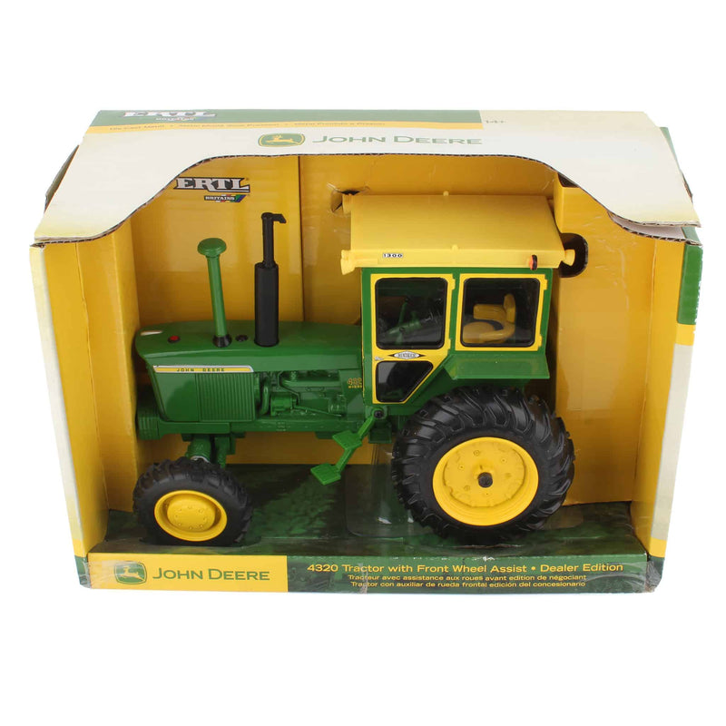 1/16 John Deere 4320 with Front Wheel Assist & Hiniker Cab by ERTL, Dealer Edition