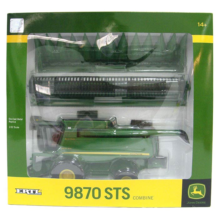 1/32 John Deere 9870 STS with Corn & Grain Headers by ERTL